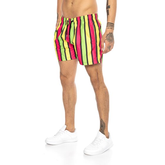 Red Bridge Mens shorts shorts swimming shorts swimming trunks swimming trunks Neon Vertical Stripes