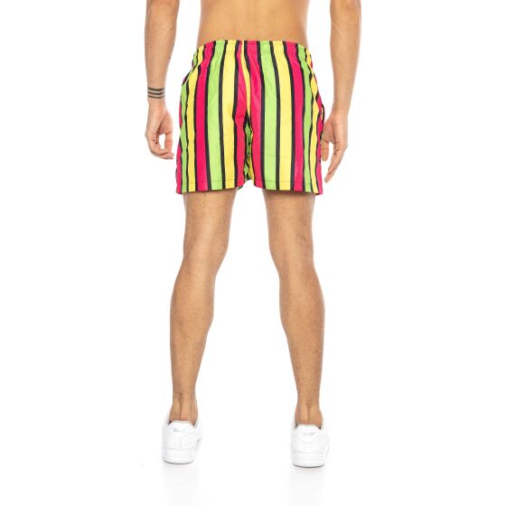 Red Bridge Mens shorts shorts swimming shorts swimming trunks swimming trunks Neon Vertical Stripes