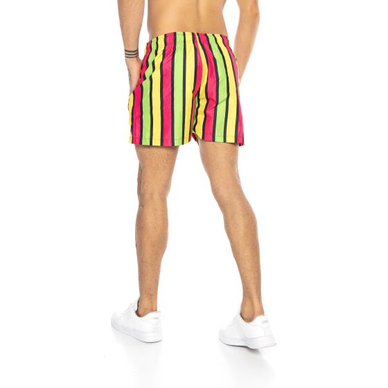 Red Bridge Mens shorts shorts swimming shorts swimming trunks swimming trunks Neon Vertical Stripes