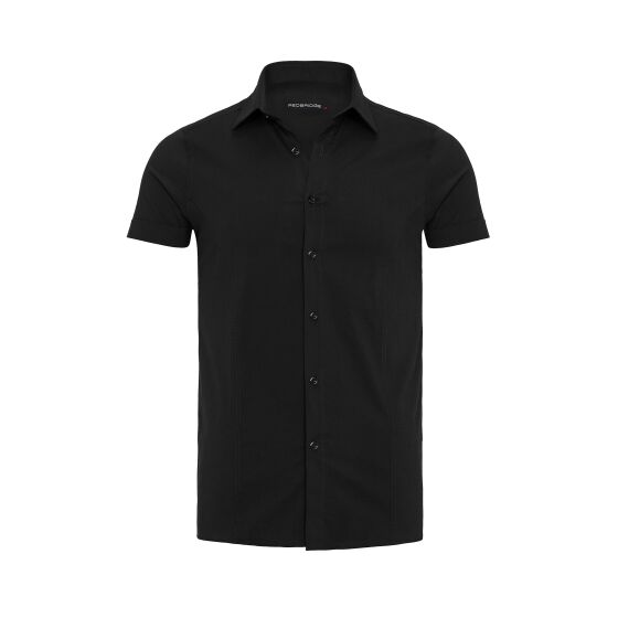 Red Bridge Mens Basic Design Slim Fit Short Sleeve Shirt Black