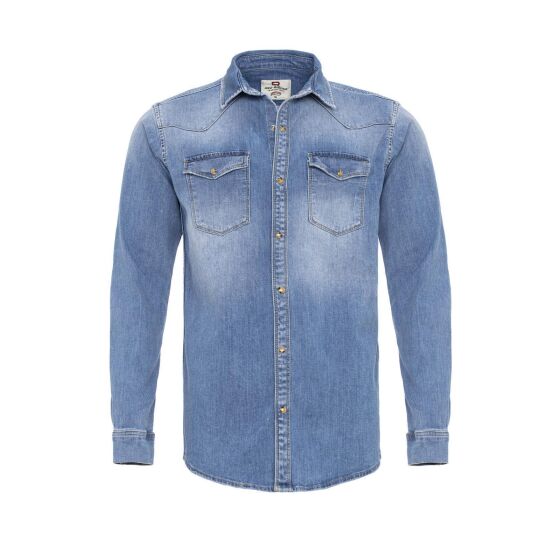 Red Bridge Mens Denim Shirt Leisure Shirt Premium Denim Western