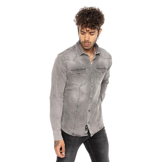 Red Bridge Mens Denim Shirt Leisure Shirt Premium Denim Western