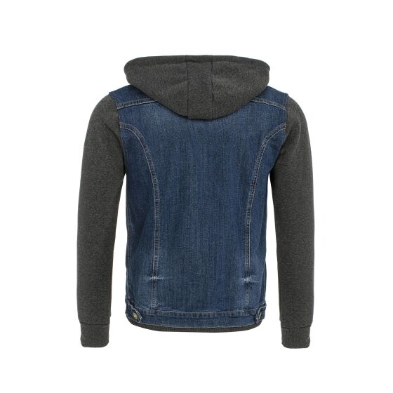 Red Bridge Herren Jeans Jacke Sweatjacke mit Kapuze Premium RB Denim