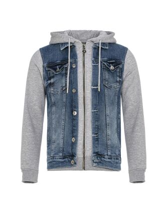 Red Bridge Herren Jeans Jacke Sweatjacke mit Kapuze...
