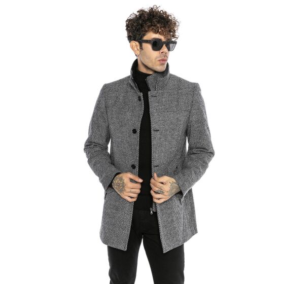 Red Bridge Mens Trench Coat Coat Jacket Transformable-Honeycomb