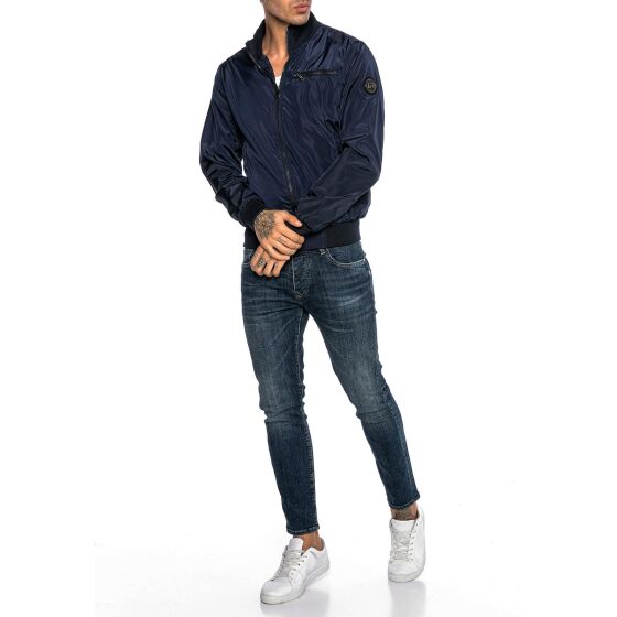 Red Bridge Mens Jacket Bomber Jacket Stand-Up Collar Brilliant-Night Navy L