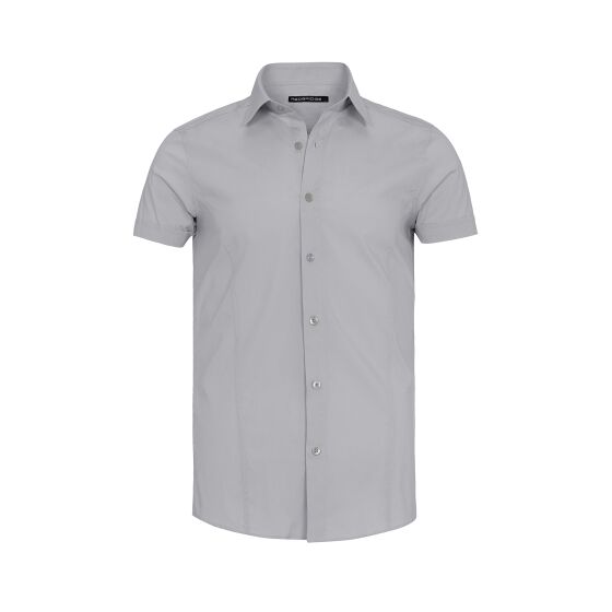 Red Bridge Mens Basic Design Slim Fit Short Sleeve Shirt Grey