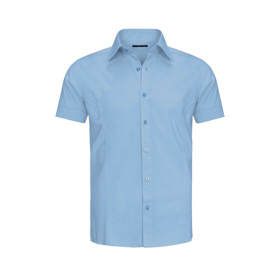 Red Bridge Mens Basic Design Slim Fit Short Sleeve Shirt Light Blue