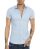 Red Bridge Mens Basic Design Slim Fit Short Sleeve Shirt Light Blue XL