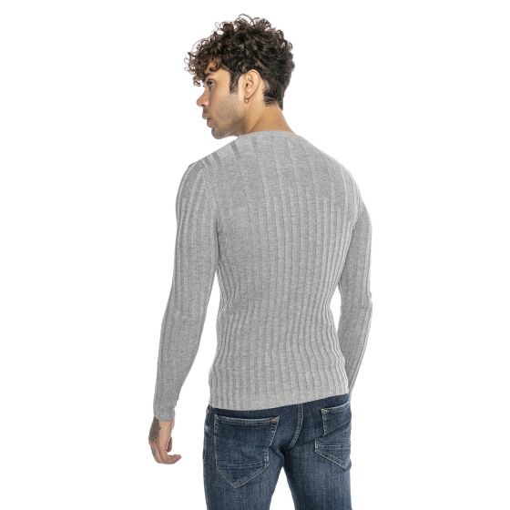 Red Bridge Herren Strickpullover Pullover Slim-Fit Up and Down