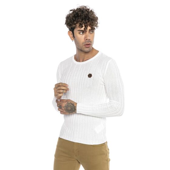 Red Bridge Mens Knit Jumper Jumper Slim Fit Up and Down