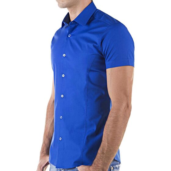 Red Bridge Mens Basic Design Slim Fit Short Sleeve Shirt Saxe Blue M