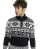 Red Bridge Mens knit sweater Norwegian sweater slim-fit stand-up collar