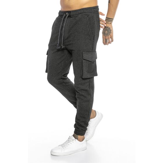 Red Bridge Herren Cargo Jogginghose Hose Sweat-Pants Premium Silver-Skull