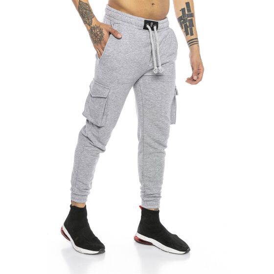 Red Bridge Herren Cargo Jogginghose Hose Sweat-Pants Premium Silver-Skull