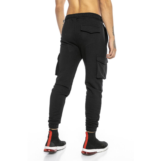 Red Bridge Herren Cargo Jogginghose Hose Sweat-Pants Premium Silver-Skull Schwarz XXL