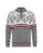 Red Bridge Mens knit sweater Norwegian sweater slim-fit stand-up collar Big Star Grey S