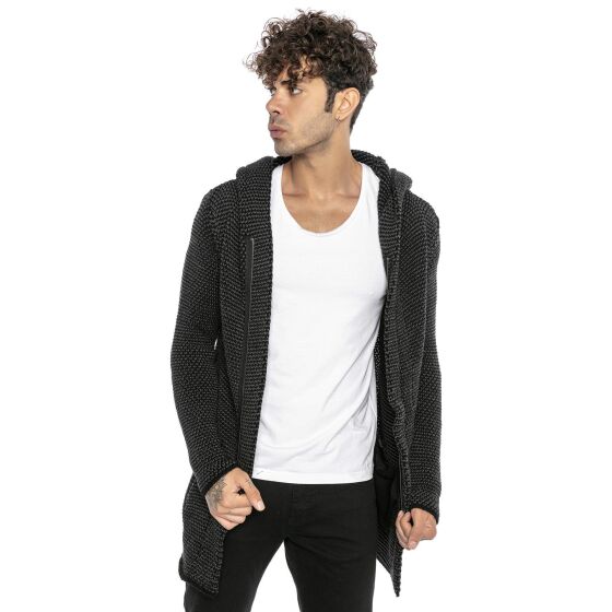 Red Bridge Mens Cardigan Hoodie Sweat Jacket Shield Anthracite S