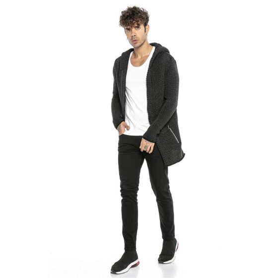Red Bridge Mens Cardigan Hoodie Sweat Jacket Shield Anthracite S