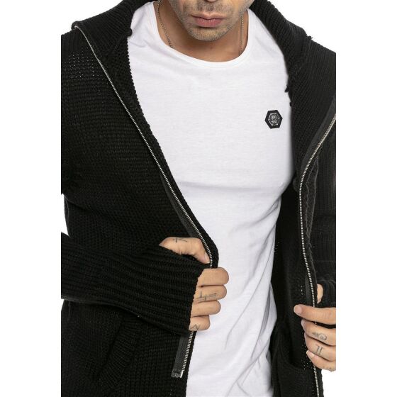 Red Bridge Mens Cardigan Hoodie Long Asymmetric Cut Cardigan