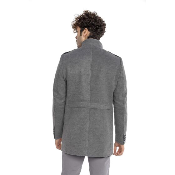 Red Bridge Herren Mantel Trenchcoat Jacke Wool Jacket Slim-Fit Transformable