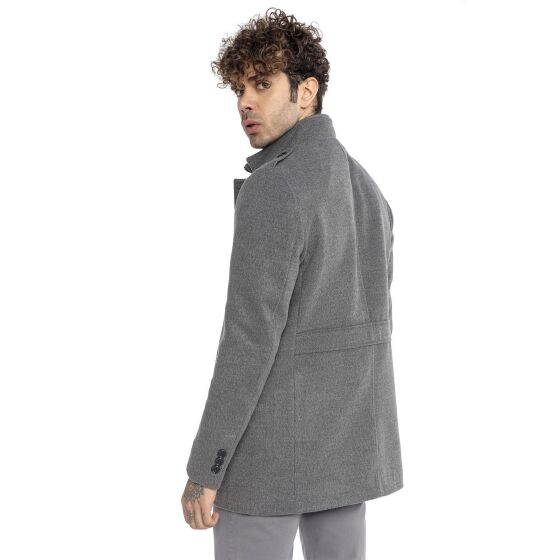 Red Bridge Herren Mantel Trenchcoat Jacke Wool Jacket Slim-Fit Transformable