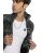 Red Bridge Mens cardigan with stand-up collar Inside Checked Anthracite S