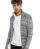 Red Bridge Mens Cardigan with Stand-up Collar Inside Checked Gray XL