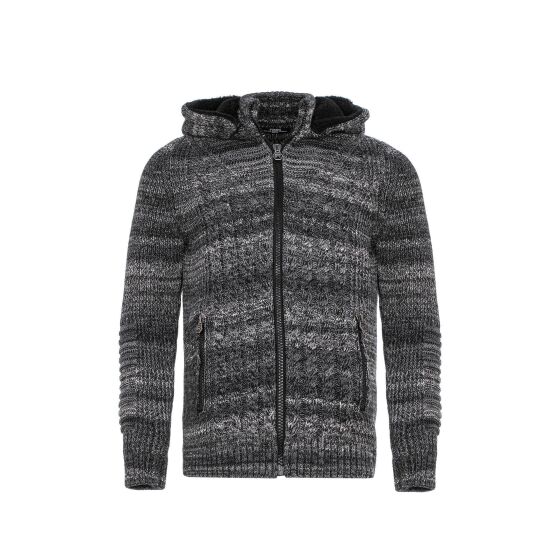 Red Bridge Herren Strickjacke Cardigan mit Stehkragen u Kapuze Venom