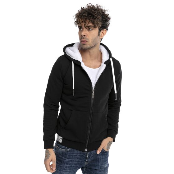 Red Bridge Herren Sweatjacke Pullover Teddyfell gefüttert Double Layer