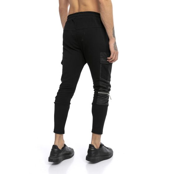 Red Bridge Herren Jogginghose Cargo Freizeit-Hose Sweat-Pants Material Mix