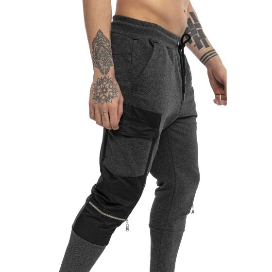 Red Bridge Herren Jogginghose Cargo Freizeit-Hose Sweat-Pants Material Mix