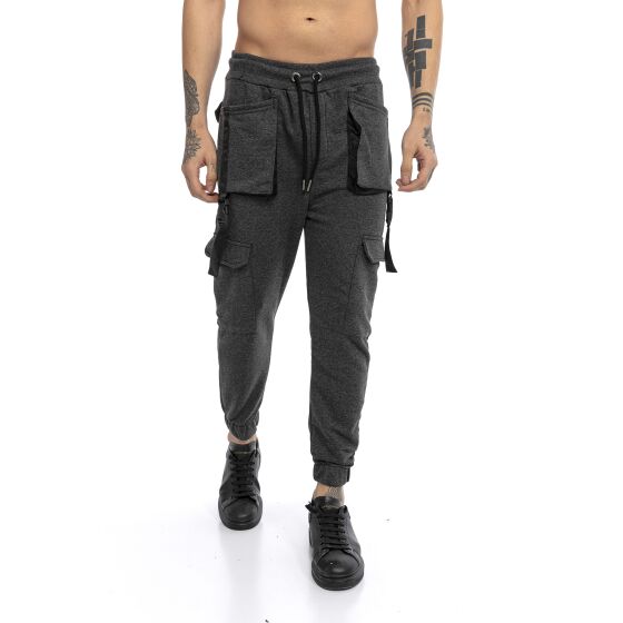 Red Bridge Mens jogging trousers Cargo leisure trousers Sweat-Pants Connected Anthracite S