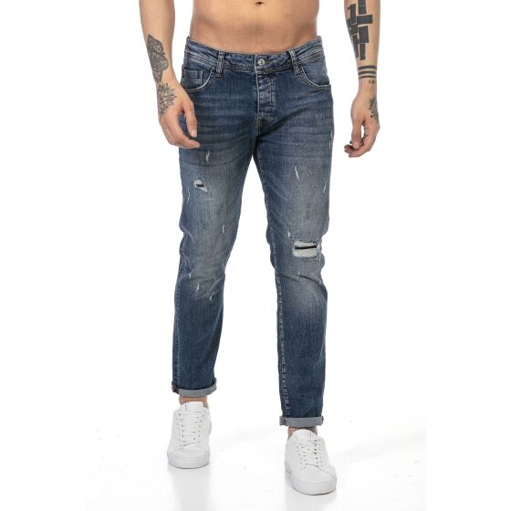 Red Bridge Mens Denim Pants Faded Destroyed