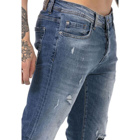 Red Bridge Mens Denim Pants Faded Destroyed