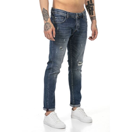 Red Bridge Mens Denim Pants Faded Destroyed