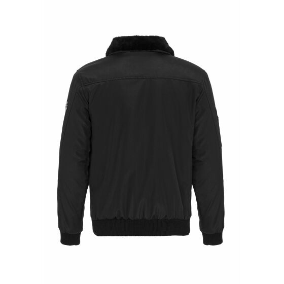 Red Bridge Mens Bomber Jacket Aviator Jacket Basic Fur Black XXL