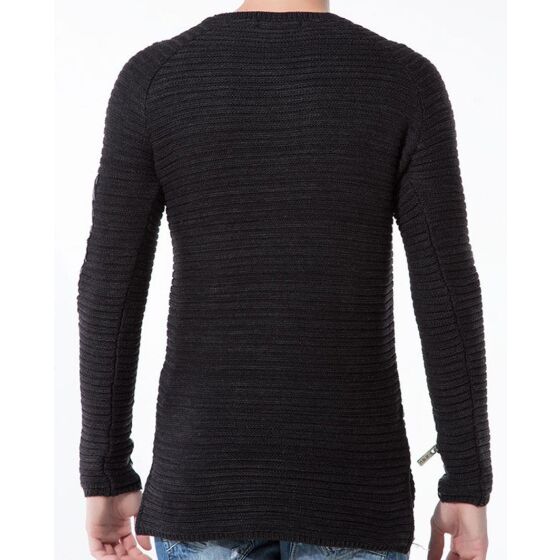Red Bridge Long Oversized Herren Strickpullover anthrazit
