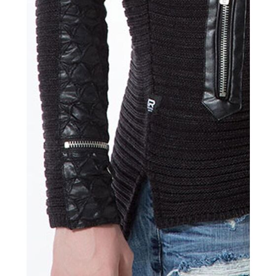 Red Bridge Long Oversized Mens Knit Sweater anthracite