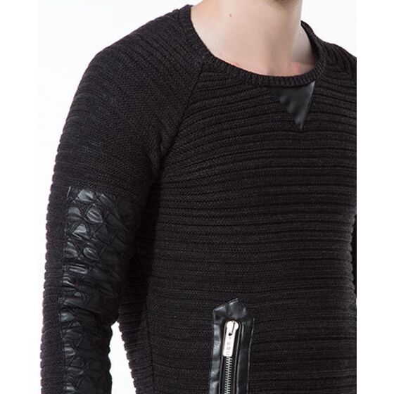 Red Bridge Long Oversized Mens Knit Sweater anthracite