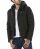 Red Bridge Herren Jacke Übergangsjacke Bikerjacke mit Sweat- Kapuze Two in One Schwarz 5XL