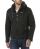 Red Bridge Herren Jacke Übergangsjacke Bikerjacke mit Sweat- Kapuze Two in One Schwarz 5XL