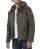 Red Bridge Herren Jacke Übergangsjacke Bikerjacke mit Sweat- Kapuze Two in One Dunkelkhaki 5XL