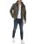 Red Bridge Herren Jacke Übergangsjacke Bikerjacke mit Sweat- Kapuze Two in One Dunkelkhaki 5XL