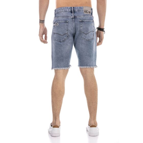 Red Bridge Herren Jeans Shorts Kurze Hose Denim Capri Distressed Basic