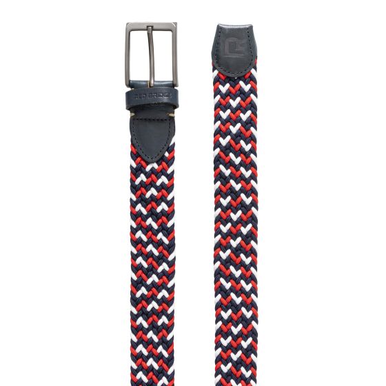 Red Bridge Mens belt Braided with leather