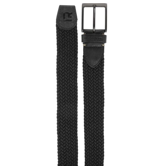 Red Bridge Herren Gürtel Geflochten mit Leder Belt Schwarz 95
