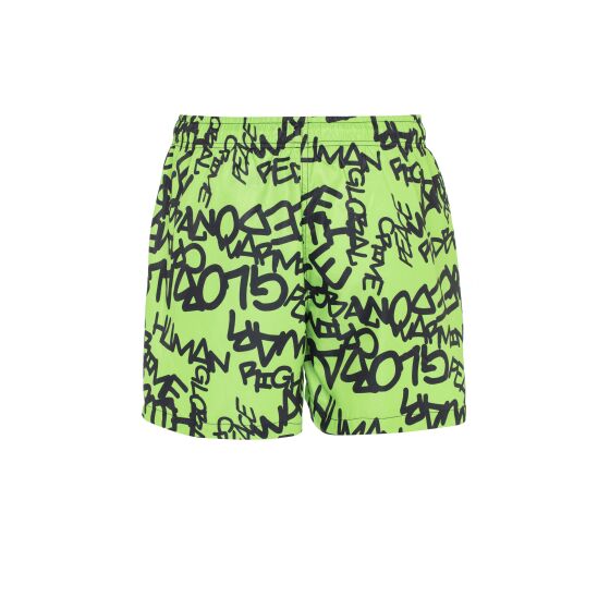Red Bridge Herren Shorts Kurze Hose Badeshorts Schwimmhose Badehose Graffiti Tag Grün XXL