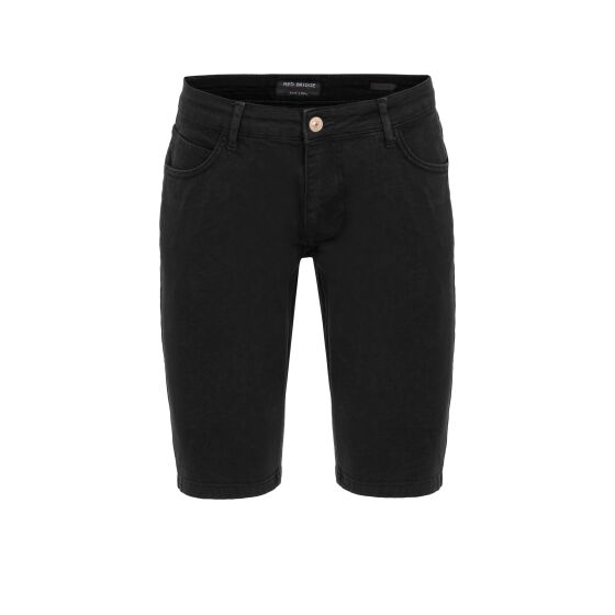 Red Bridge Herren Jeans Shorts Kurze Hose Denim Capri Distressed Basic Schwarz 29