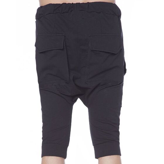 Red Bridge Mens Zipped Baggy Capri Shorts Sweatpants Pants Black